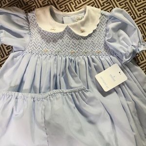 NWT Petit Ami blue dress. Size 6mos.